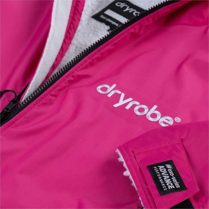 2024 Dryrobe Advance Langrmeliges Wickelkleid Robe V3 DALSV3 - Pink / Hellgrau